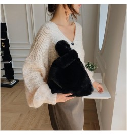 Soft Plush Handbag Women's Winter Bag Comfortable Women's Bag (Color : Black, Size : 29 * 24 * 6cm) 29*24*6cm White $40.75 Ha...