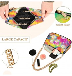 Shoulder Bag for Women Shoulder Handbags with Zipper Closure Chain Mini Purse Crossbody Bags for Women Girls Multicolouredjf0...