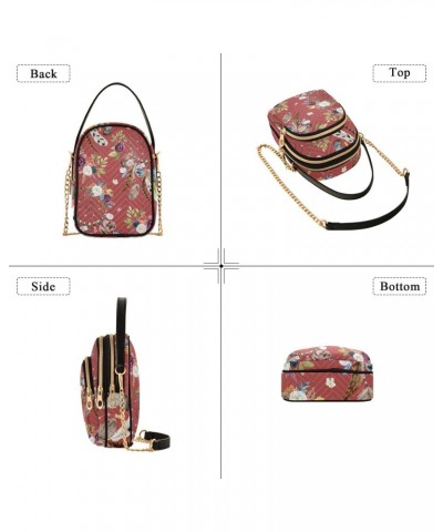 Boho Multi Pockets Crossbody Bags for Women Zip Cell Phone Purse Wallet Bag with Detachable Shoulder Strap Zipper Purse for W...