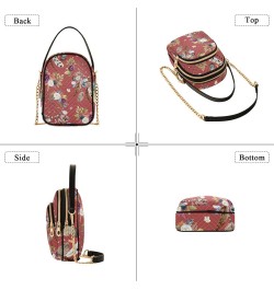 Boho Multi Pockets Crossbody Bags for Women Zip Cell Phone Purse Wallet Bag with Detachable Shoulder Strap Zipper Purse for W...