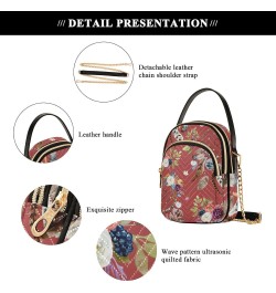 Boho Multi Pockets Crossbody Bags for Women Zip Cell Phone Purse Wallet Bag with Detachable Shoulder Strap Zipper Purse for W...