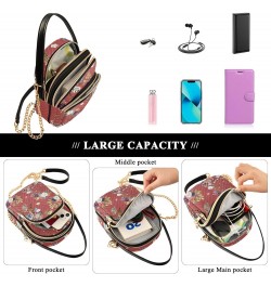 Boho Multi Pockets Crossbody Bags for Women Zip Cell Phone Purse Wallet Bag with Detachable Shoulder Strap Zipper Purse for W...