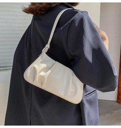 Soft Cloud Handbag Shoulder Bag for Women Wrinkled PU Leather Crossbody Bag Retro Underarm Hobo Purse Bag 2024 White $14.49 S...