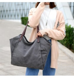 Canvas Thickened Large Capacity Simple Bag Shopping Bag Shoulder Bag 02 $25.08 Shoulder Bags