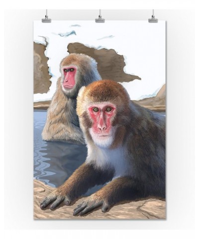 Japanese Macaque (24x36 Giclee Gallery Art Print, Vivid Textured Wall Decor) $22.50 Totes