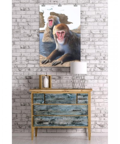 Japanese Macaque (24x36 Giclee Gallery Art Print, Vivid Textured Wall Decor) $22.50 Totes