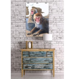 Japanese Macaque (24x36 Giclee Gallery Art Print, Vivid Textured Wall Decor) $22.50 Totes