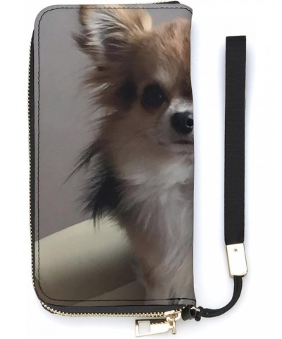 Cute Chihuahua Wristlet Wallet Leather Long Card Holder Purse Slim Clutch Handbag for Women $19.91 Wristlets