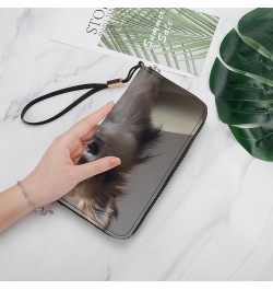 Cute Chihuahua Wristlet Wallet Leather Long Card Holder Purse Slim Clutch Handbag for Women $19.91 Wristlets