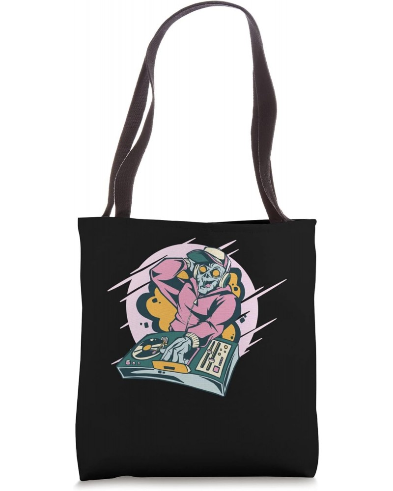 Zombie DJ Disc Jockey Music Tote Bag $9.20 Totes