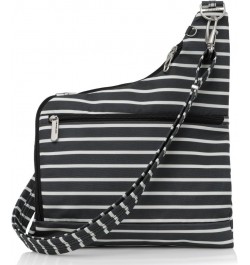 Anti-Theft Classic Cross-Body Bag, Blossom Floral Black W/White Stripe - Exclusive Color $29.80 Crossbody Bags