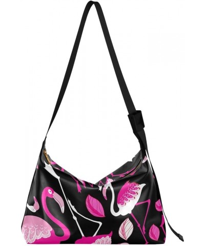 Cherry Blossoms Womens Sling Bags Crossbody Adults Crossbody Purse Beauty Sling Purse Foliage Pink Flamingos $11.76 Hobo Bags