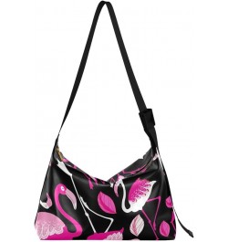 Cherry Blossoms Womens Sling Bags Crossbody Adults Crossbody Purse Beauty Sling Purse Foliage Pink Flamingos $11.76 Hobo Bags