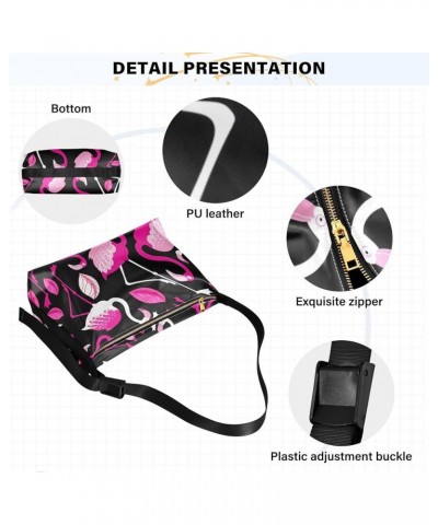 Cherry Blossoms Womens Sling Bags Crossbody Adults Crossbody Purse Beauty Sling Purse Foliage Pink Flamingos $11.76 Hobo Bags