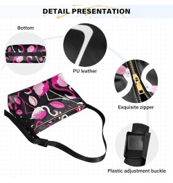 Cherry Blossoms Womens Sling Bags Crossbody Adults Crossbody Purse Beauty Sling Purse Foliage Pink Flamingos $11.76 Hobo Bags