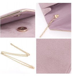 Flap Dazzling Small Clutch Bag Evening Bag With Detachable Chain Purple Suede $12.92 Evening Bags