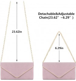 Flap Dazzling Small Clutch Bag Evening Bag With Detachable Chain Purple Suede $12.92 Evening Bags