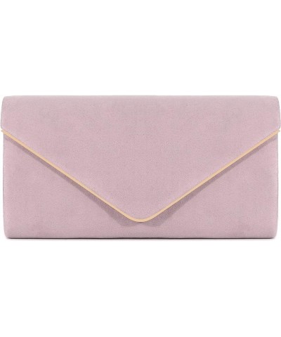 Flap Dazzling Small Clutch Bag Evening Bag With Detachable Chain Purple Suede $12.92 Evening Bags