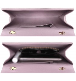 Flap Dazzling Small Clutch Bag Evening Bag With Detachable Chain Purple Suede $12.92 Evening Bags