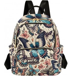 Elegant Butterfly Pattern Fashion Backpack Purse for Women, Casual Daypacks, Ladies Gift for Traveling Hiking Multicolor Medi...