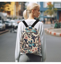 Elegant Butterfly Pattern Fashion Backpack Purse for Women, Casual Daypacks, Ladies Gift for Traveling Hiking Multicolor Medi...