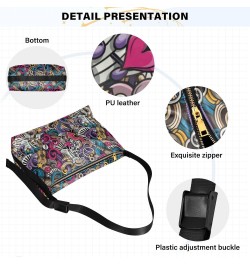 Cute Doodles Music Ladies Wallet Crossbody Bag Women's Shoulder Handbags Large Shoulder Purse $16.17 Hobo Bags