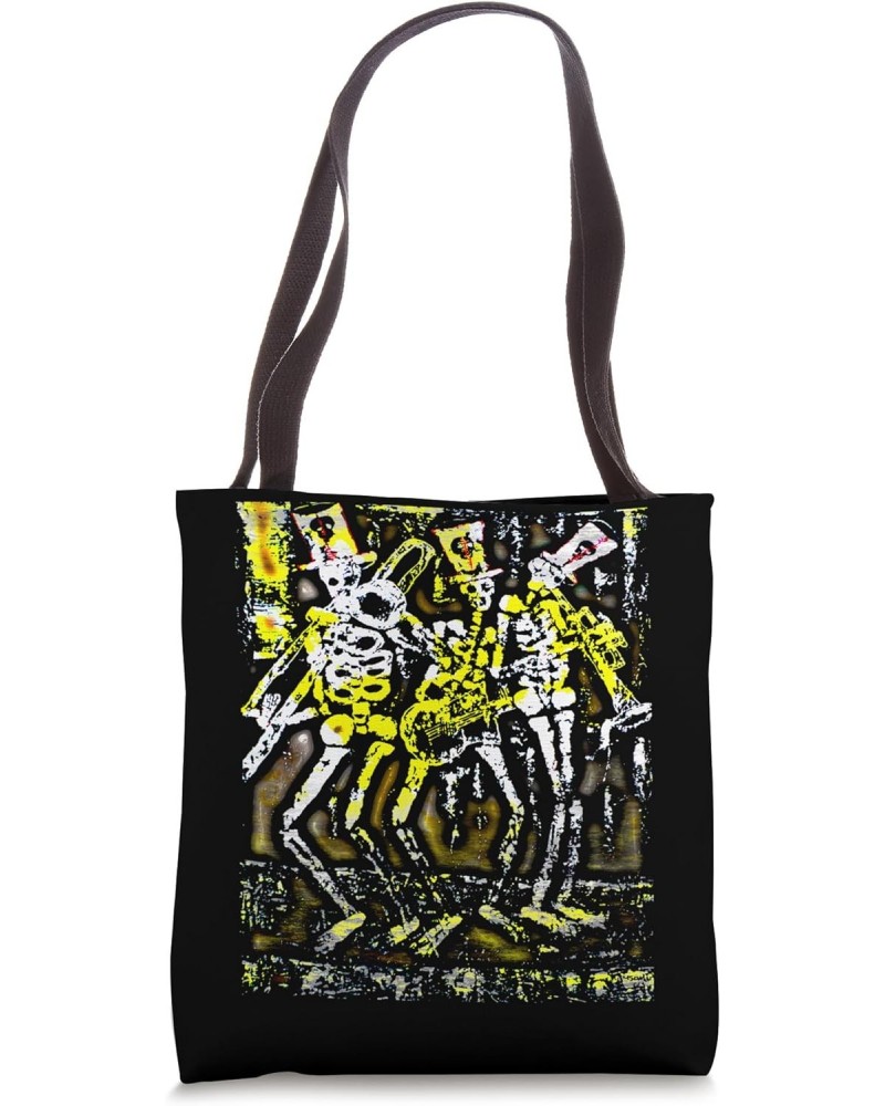 Voodoo Jazz Skulls Music Band ,Funny Skeltons Tote Bag $10.80 Totes