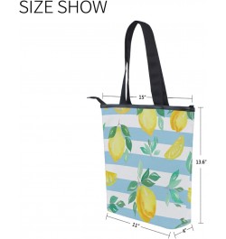 Tote Handbag for Women Tote Bag, Fresh Yellow Lemon Canvas + leather Shoulder Bag, Hobo bag, Satchel Purse(226rh7c) $11.25 Totes