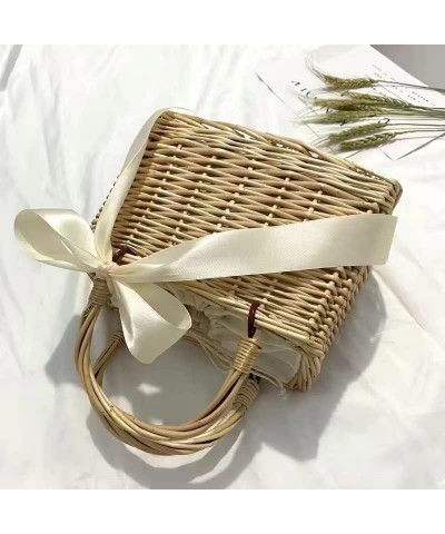 Women Summer Beach Bag, Straw Handbag Top Handle Travel Tote Purse Hand Woven Straw Hand-Woven Straw Shoulder Bag (Color : B)...