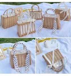 Women Summer Beach Bag, Straw Handbag Top Handle Travel Tote Purse Hand Woven Straw Hand-Woven Straw Shoulder Bag (Color : B)...