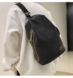 Men's Canvas Sling Bag Multipurpose Crossbody Bag Casual Daypack Lightweight Chest Bag Small One Strap Travel Backpack Grey $...