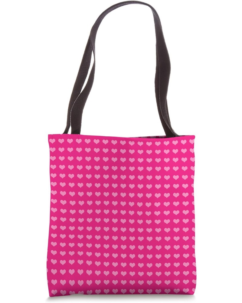 Hot Pink Heart Pattern: Colour Pink Hearts of Love Patterned Tote Bag $9.45 Totes