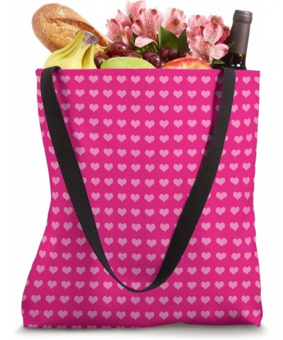 Hot Pink Heart Pattern: Colour Pink Hearts of Love Patterned Tote Bag $9.45 Totes