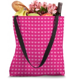 Hot Pink Heart Pattern: Colour Pink Hearts of Love Patterned Tote Bag $9.45 Totes