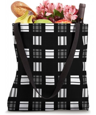 Chequered Checkered Checked Pattern Black White Grey - Decor Tote Bag $11.98 Totes