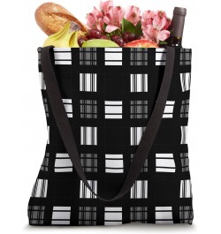 Chequered Checkered Checked Pattern Black White Grey - Decor Tote Bag $11.98 Totes