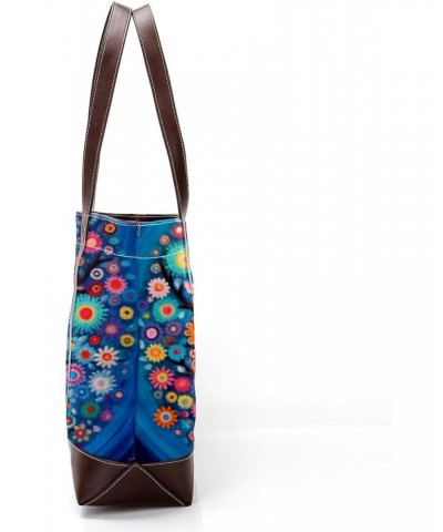 The Tote Bag For Women,Tote Bag With Zipper,Canvas Tote Bag,Abstract Colorful Printing Tree Handbags $20.98 Totes