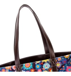 The Tote Bag For Women,Tote Bag With Zipper,Canvas Tote Bag,Abstract Colorful Printing Tree Handbags $20.98 Totes