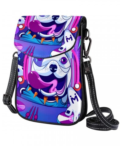 Small Crossbody Bag Colorful Dog Cell Phone Purse Wallet $11.08 Crossbody Bags