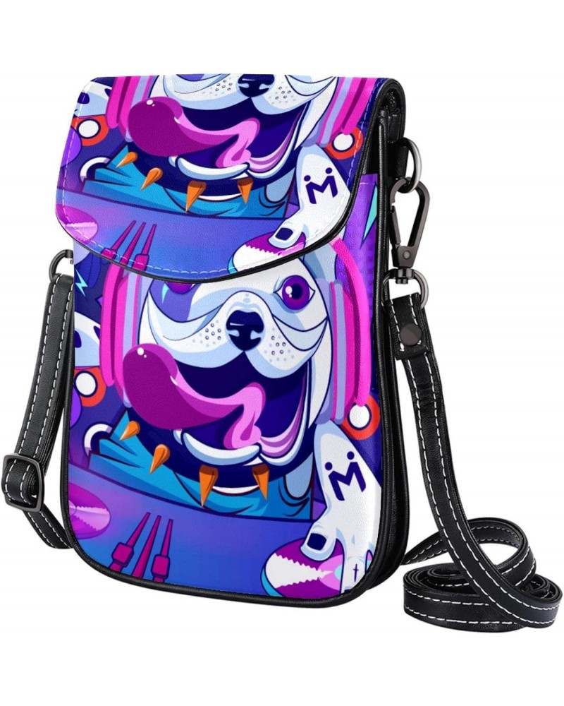 Small Crossbody Bag Colorful Dog Cell Phone Purse Wallet $11.08 Crossbody Bags