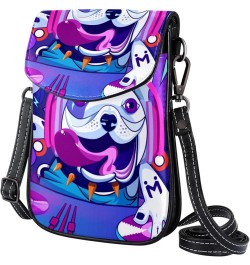 Small Crossbody Bag Colorful Dog Cell Phone Purse Wallet $11.08 Crossbody Bags