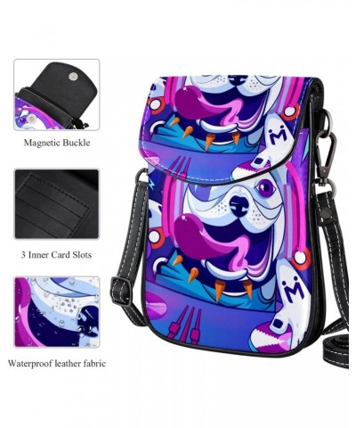 Small Crossbody Bag Colorful Dog Cell Phone Purse Wallet $11.08 Crossbody Bags