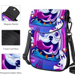 Small Crossbody Bag Colorful Dog Cell Phone Purse Wallet $11.08 Crossbody Bags