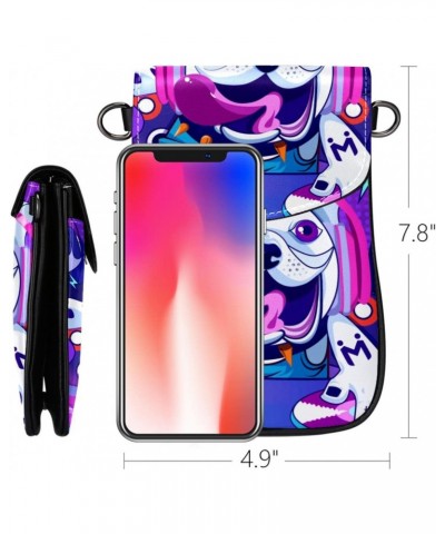 Small Crossbody Bag Colorful Dog Cell Phone Purse Wallet $11.08 Crossbody Bags