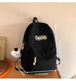 Kawaii Backpack Large Capacity corduroy for Women With Accessories Cute Trendy Fashion Travel Outdoor Weekend (blue) Green $1...