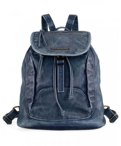 Backpack Purse for Women Trendy Satchel Backpack Washed Leather Drawstring Daypack for Casual Travel Z Jean $20.70 Backpacks