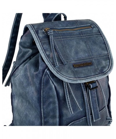 Backpack Purse for Women Trendy Satchel Backpack Washed Leather Drawstring Daypack for Casual Travel Z Jean $20.70 Backpacks