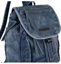 Backpack Purse for Women Trendy Satchel Backpack Washed Leather Drawstring Daypack for Casual Travel Z Jean $20.70 Backpacks