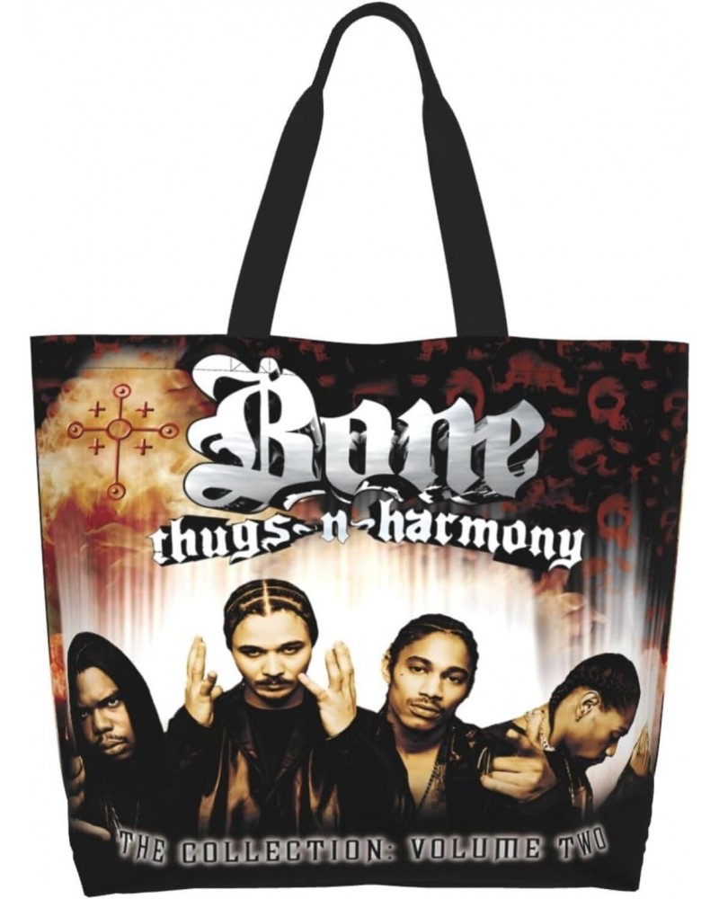 Bone Hip Hop Thugs Rapper N Music Harmony Band Shoulder Bags Woman'S Tote Bag Shopping Grocery Bag For Gym Beach Weekender Tr...