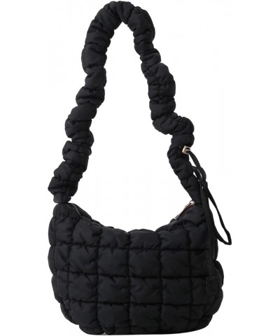 Trendy Designer Quilted Puffer Shoulder Crossbody for Women Nylon Hobo Cotton Padded Handbag and Purses with Adjustable Strap...